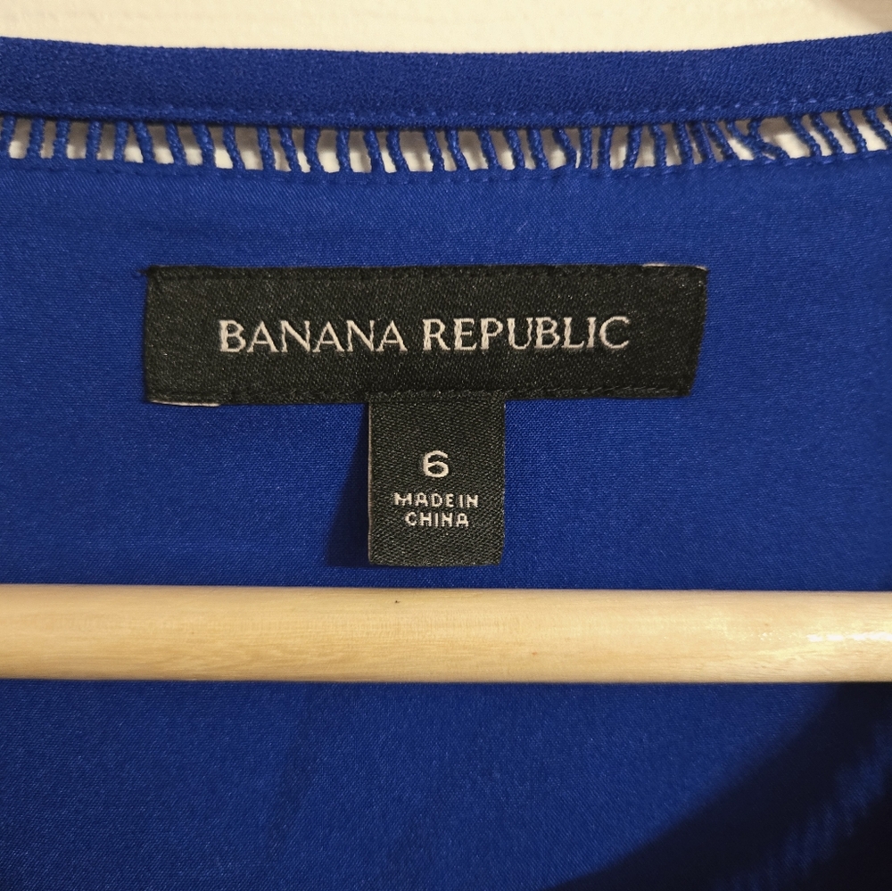 Banana Republic Women's Blue Midi  Dress Fit And Flare Size 6 - Picture 5 of 7
